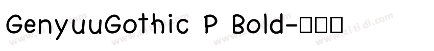 GenyuuGothic P Bold字体转换